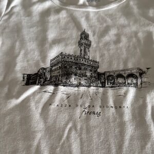 Brandy Melville White Graphic Tee